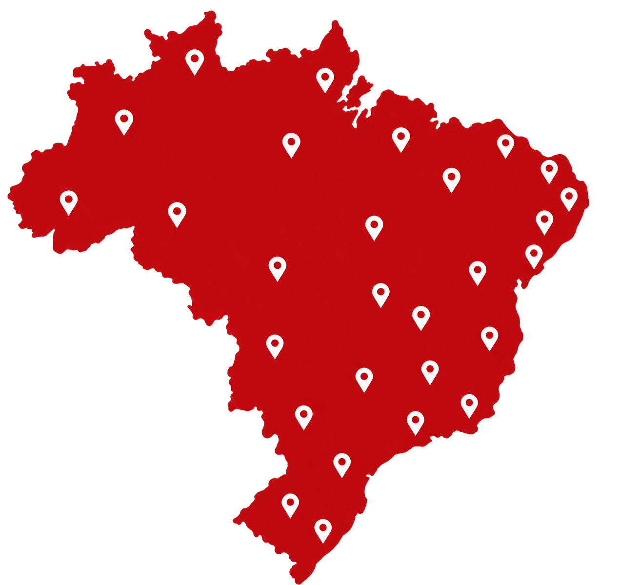 Mapa de Regiões Atendidas